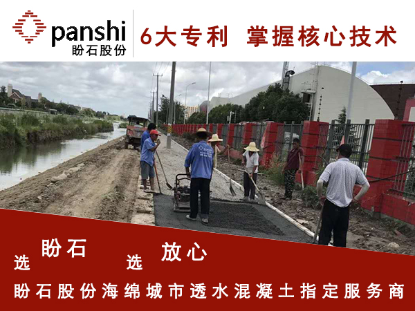 上海闵行区北沙港一期建设河道两侧透水混凝土道路工程1