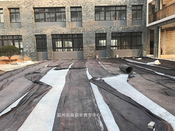 温州滨海职业教育中心8200平透水混凝土，盼石股份如期竣工
